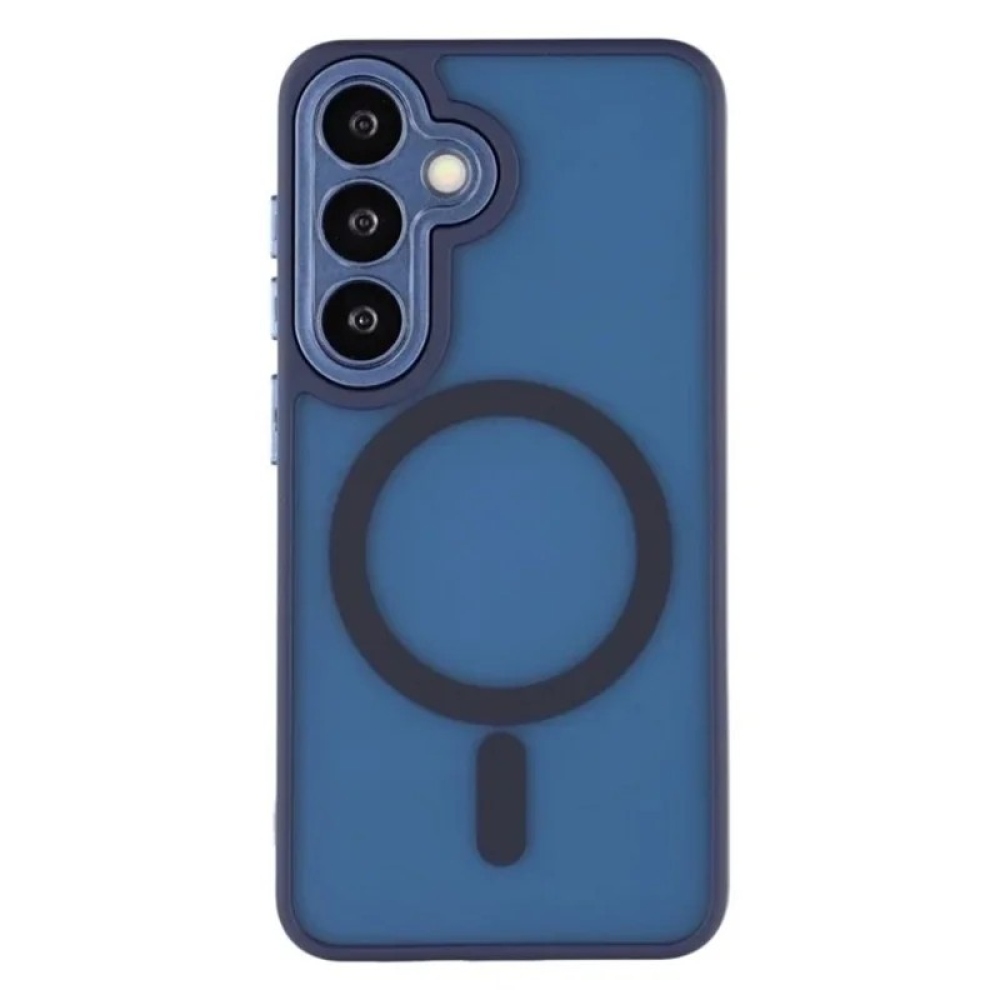 QB1 WLF obal s pevnými zády a MagSafe na Samsung Galaxy S26 FE - modrý