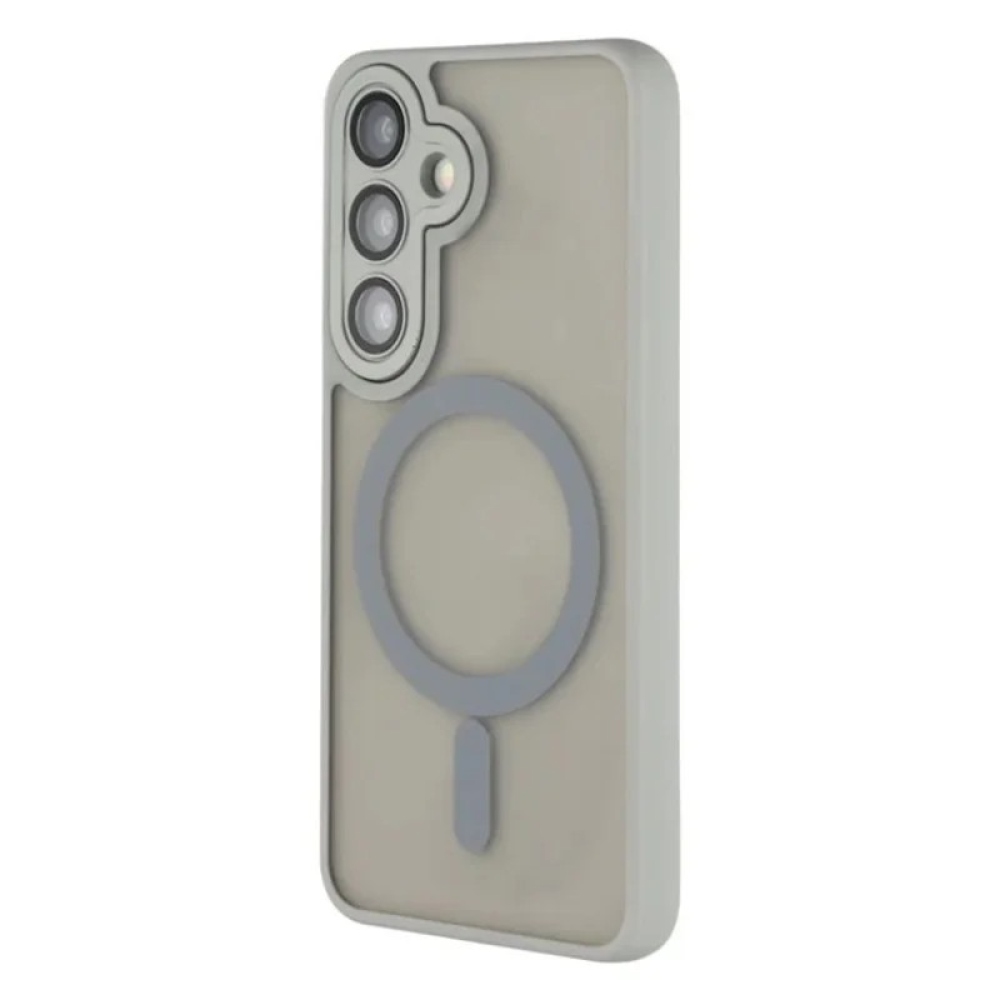 QB1 WLF obal s pevnými zády a MagSafe na Samsung Galaxy S26 FE - šedý