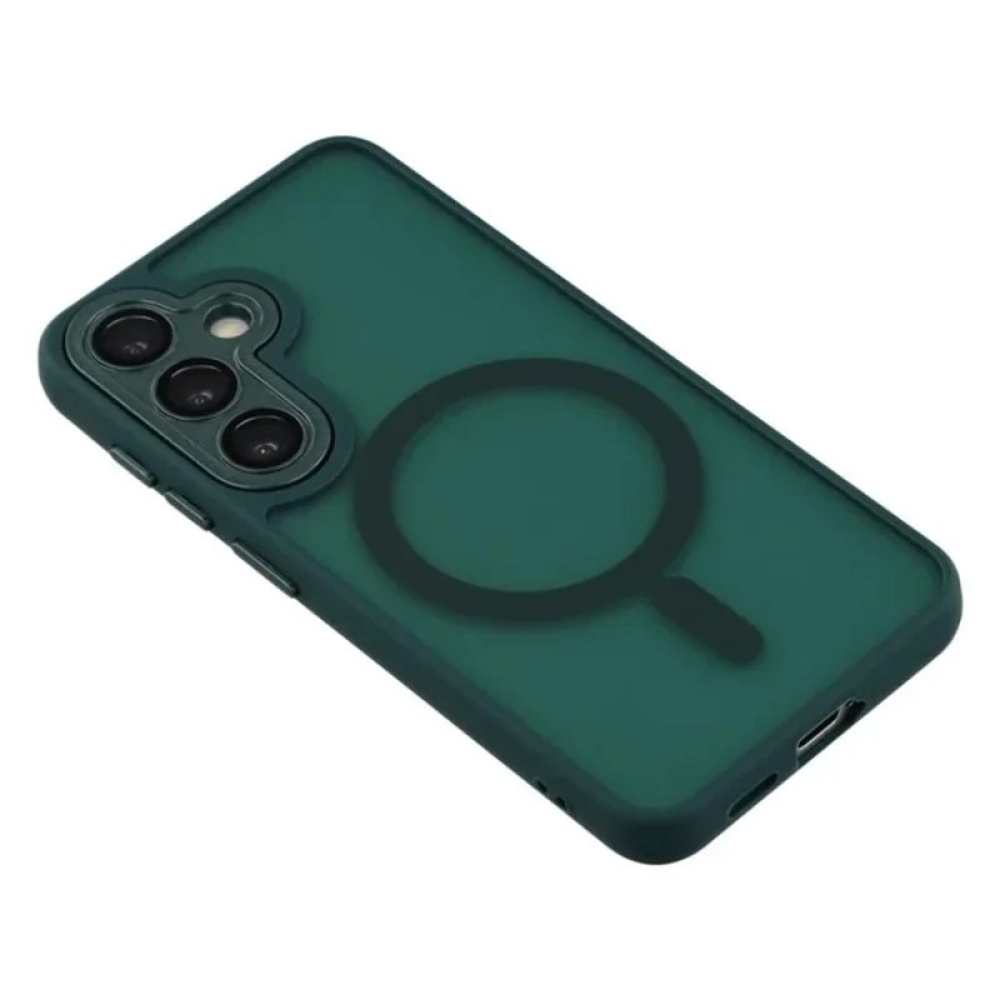 QB1 WLF obal s pevnými zády a MagSafe na Samsung Galaxy S26 FE - zelený
