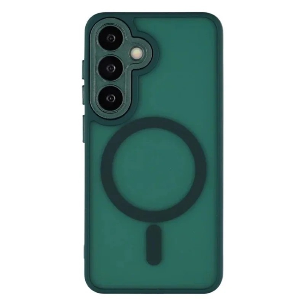 QB1 WLF obal s pevnými zády a MagSafe na Samsung Galaxy S26 FE - zelený