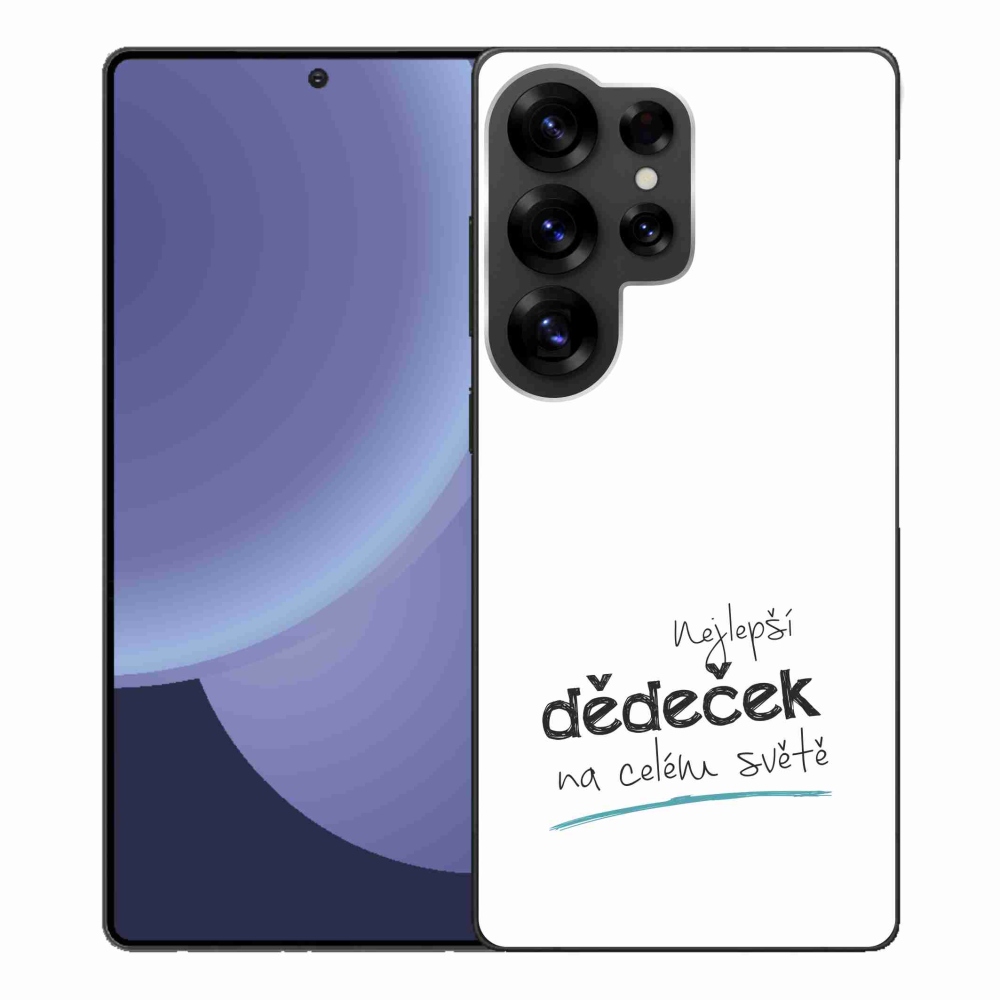 Gelový kryt mmCase na Samsung Galaxy S25 Ultra - nejlepší dědeček 3 bílé pozadí