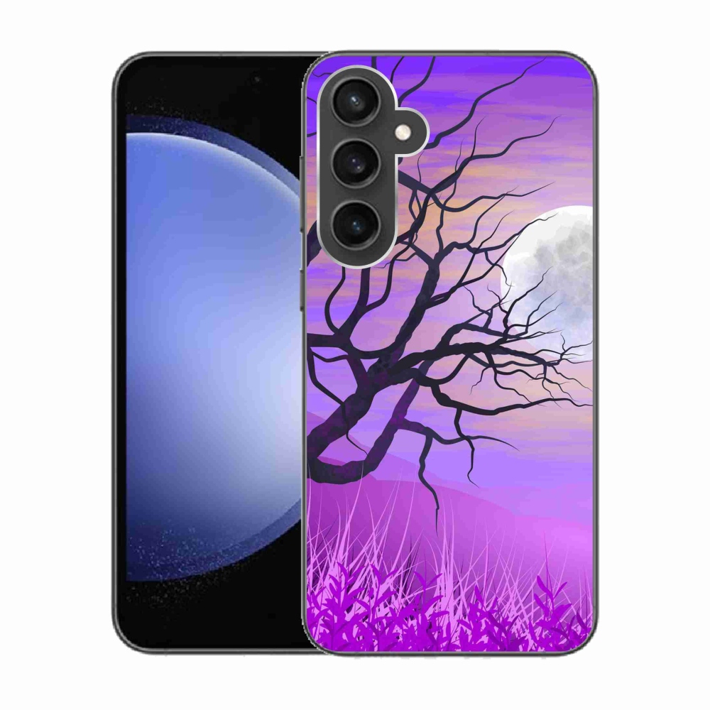 Gelový obal mmCase na Samsung Galaxy S23 FE - kreslený opadaný strom