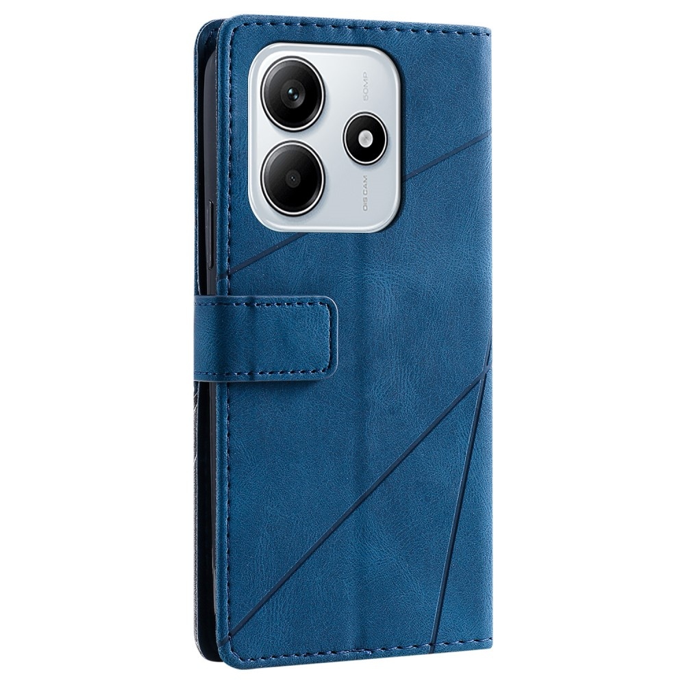 Lines knížkové pouzdro na Xiaomi Redmi Note 14 5G - modré