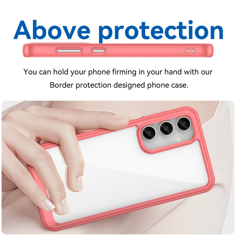 Gelový obal s pevnými zády na Samsung Galaxy S23 FE - červený