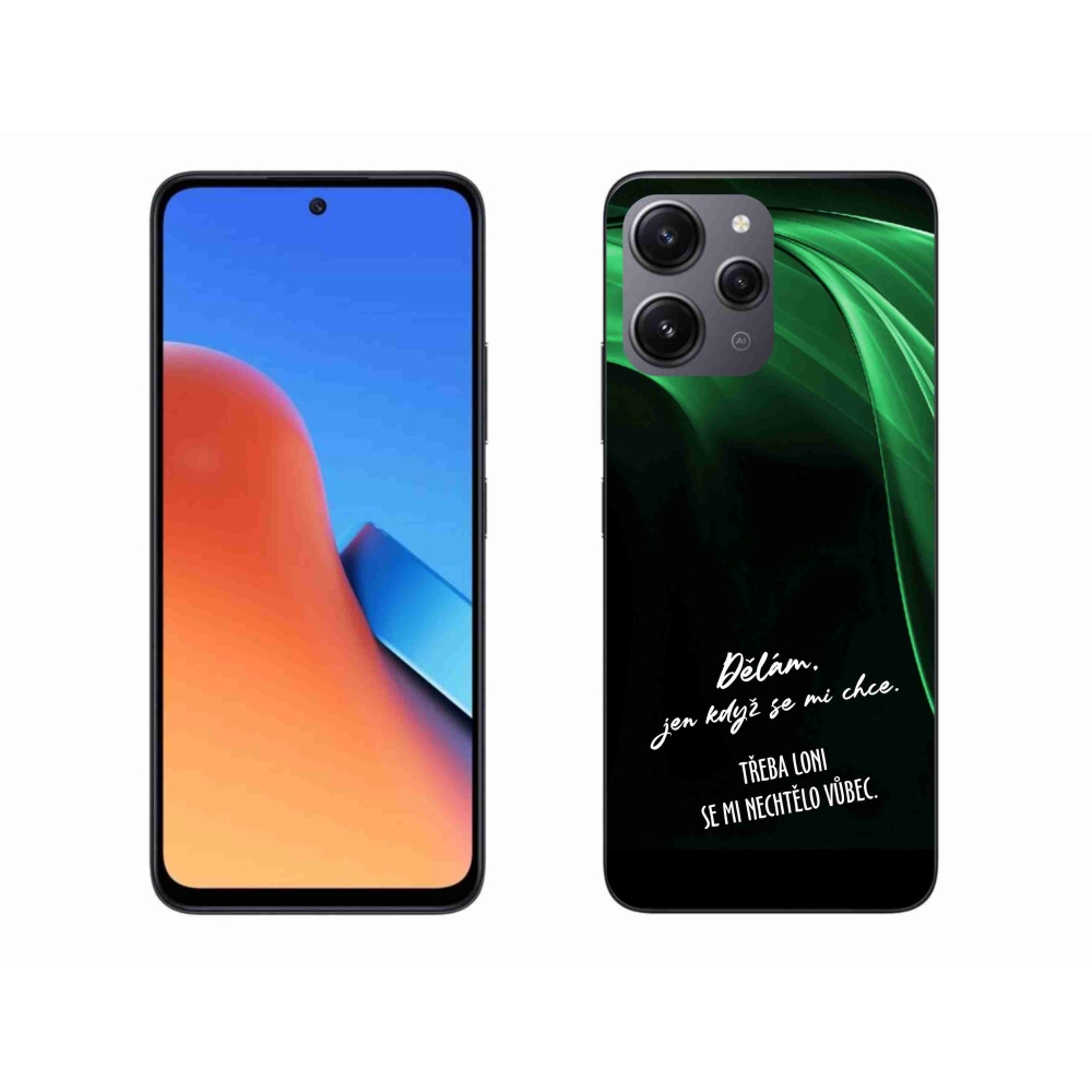 Gelový kryt mmCase na Xiaomi Redmi 12 - vtipný text 12 černé pozadí