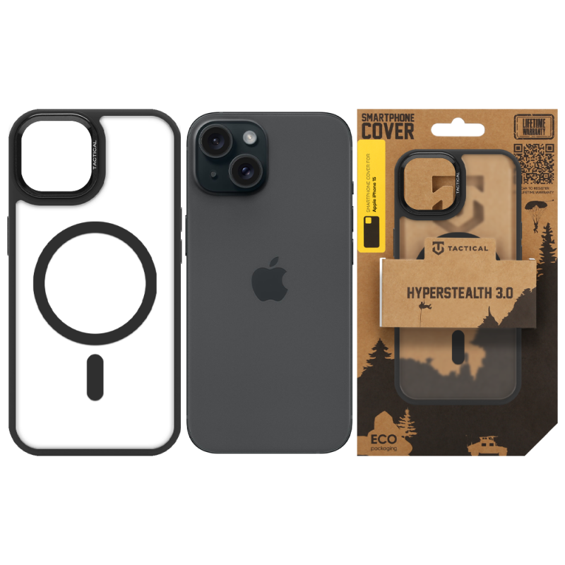 Tactical MagForce Hyperstealth 3.0 Kryt pro Apple iPhone 15 Asphalt