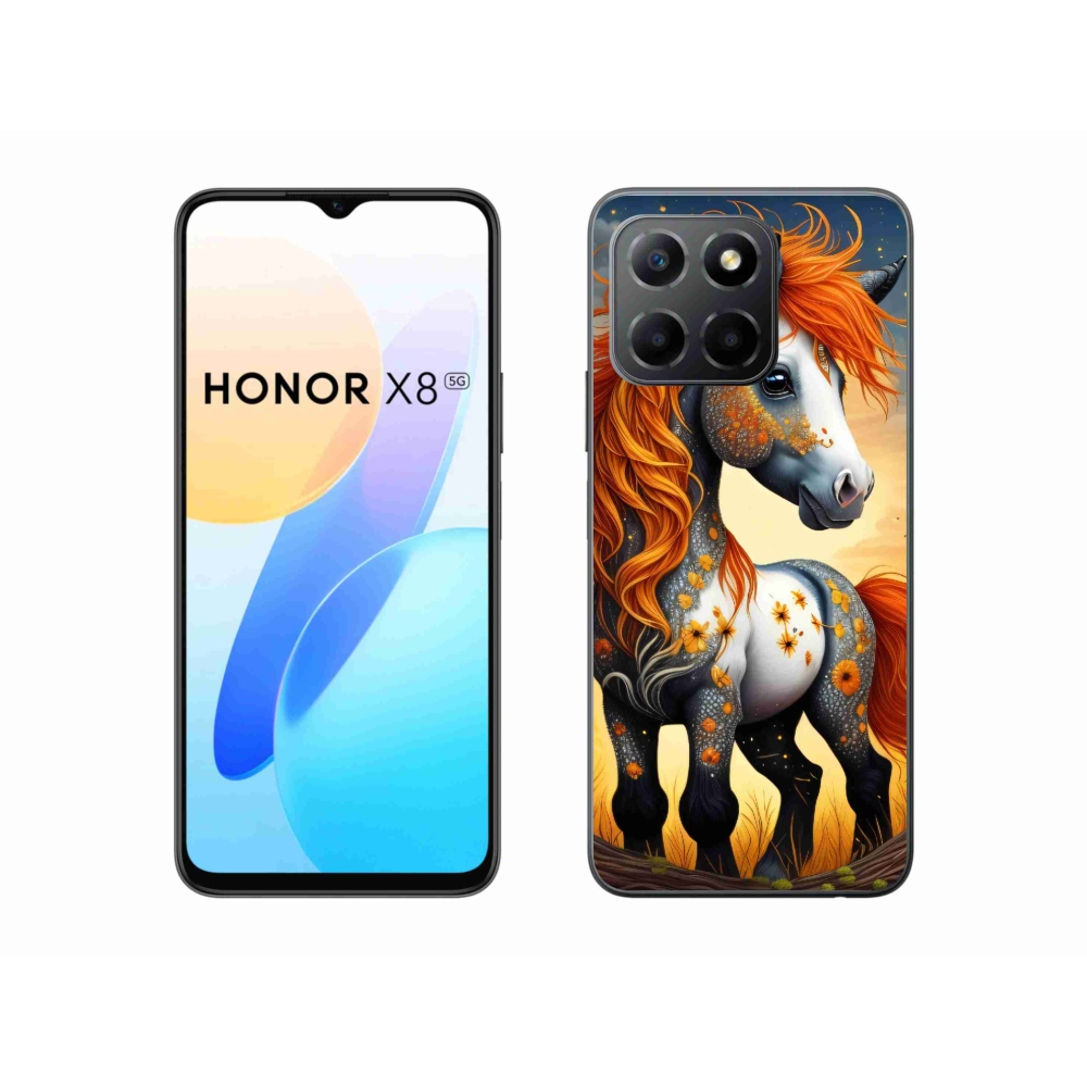 Gelový kryt mmCase na Honor X8 5G - barevný poník