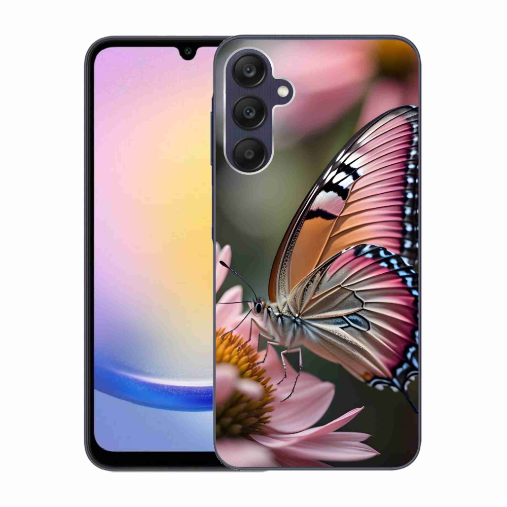 Gelový kryt mmCase na Samsung Galaxy A25 5G - barevný motýl