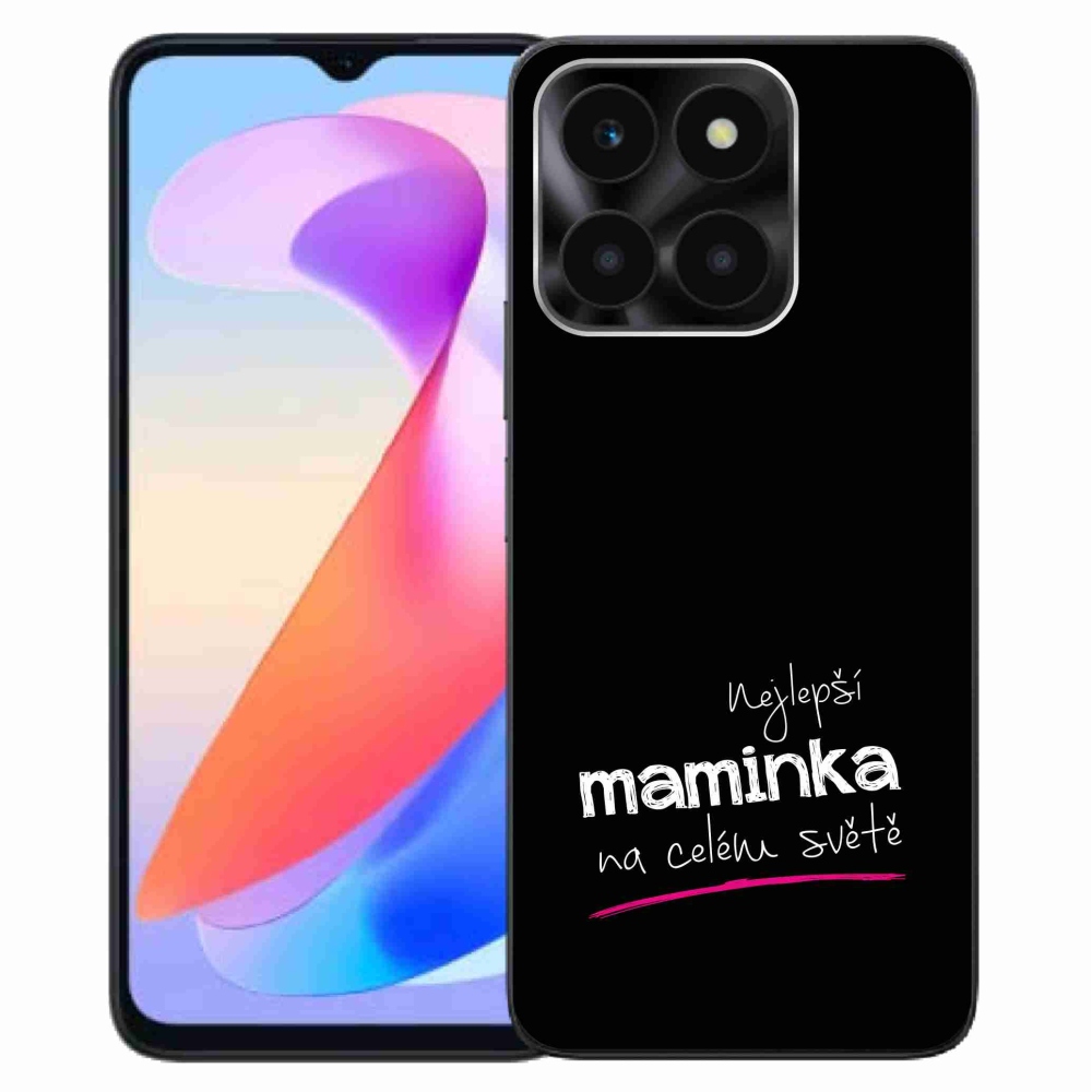 Gelový kryt mmCase na Honor X6a - nejlepší maminka 4 černé pozadí