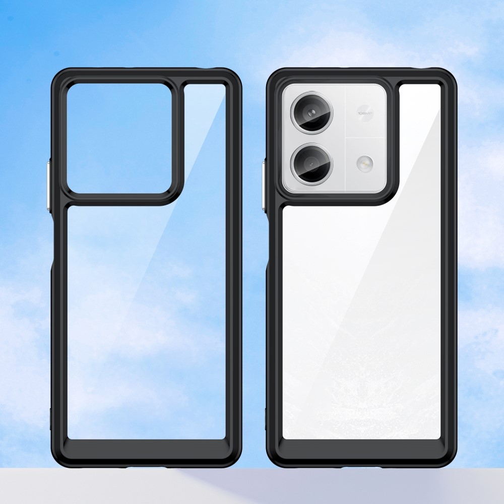 Gelový obal s pevnými zády na Xiaomi Redmi Note 13 5G - černý