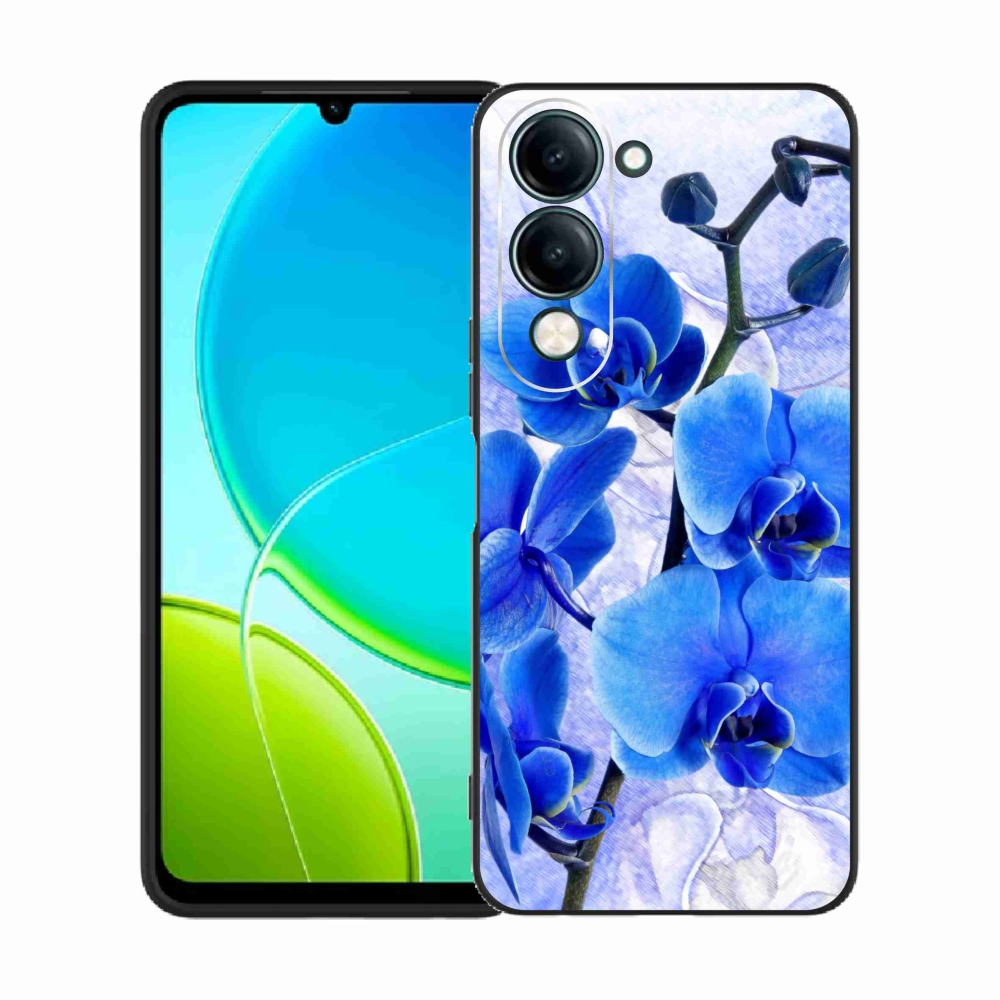 Gelový kryt mmCase na Vivo Y29s 5G - modré květy