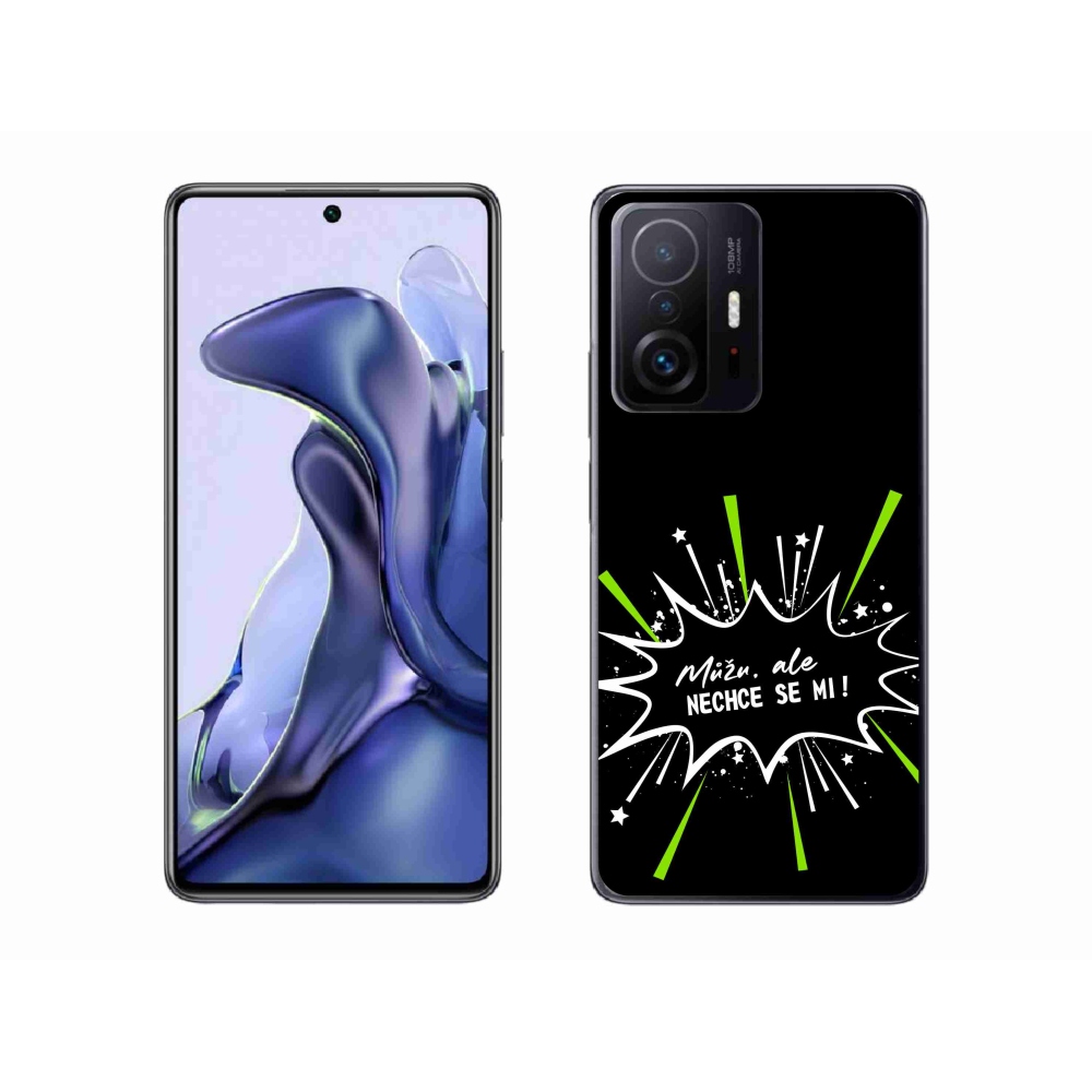 Gelový kryt mmCase na Xiaomi 11T - vtipný text 11 černé pozadí