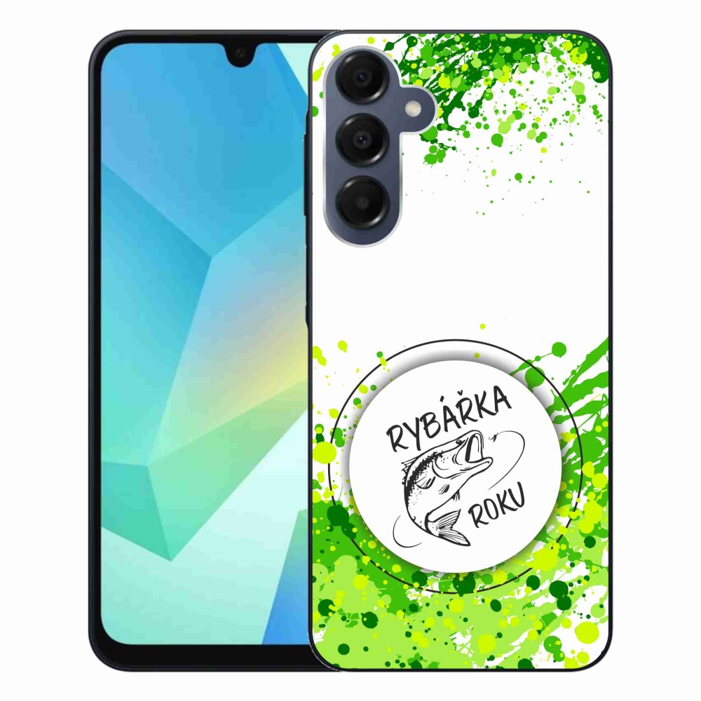 Gelový kryt mmCase na Samsung Galaxy A16 4G/5G - rybářka roku bílé pozadí