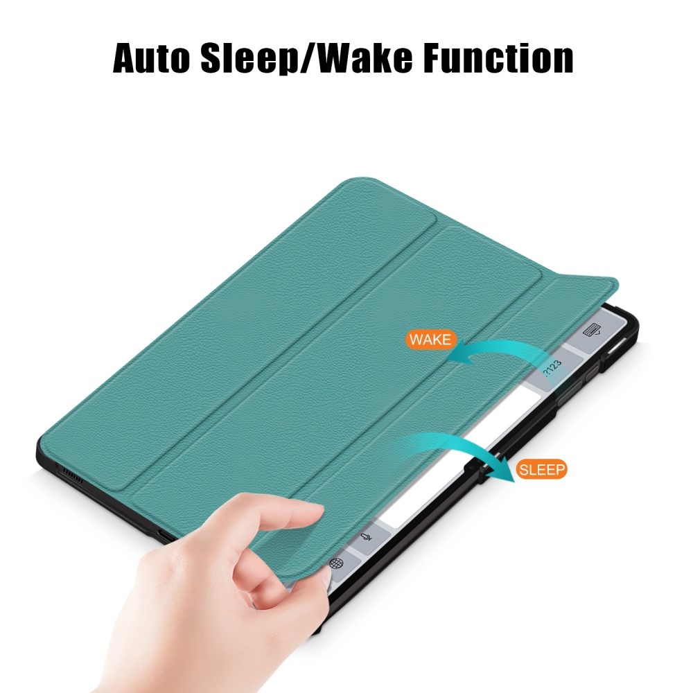 Case chytré zavírací pouzdro na Samsung Galaxy Tab S9 Ultra/Tab S10 Ultra - zelené