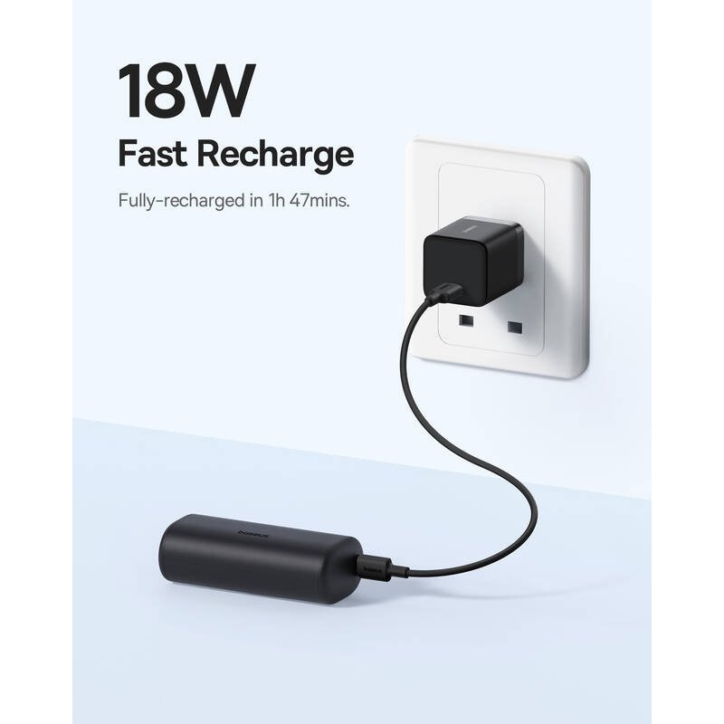 Baseus Compact (IP Edition) 20W Fast Charge USB-C Powerbanka 5000mAh Cluster Black