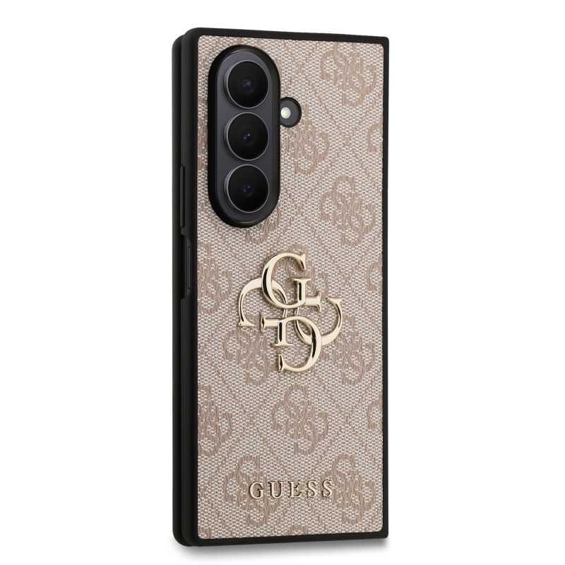 Guess PU 4G Metal Logo Zadní Kryt pro Samsung Galaxy Z Fold 7 Pink