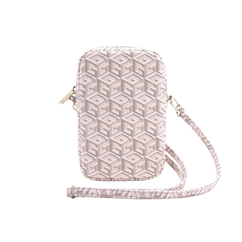 Guess PU G Cube Taška na Telefon se Zipem Pink