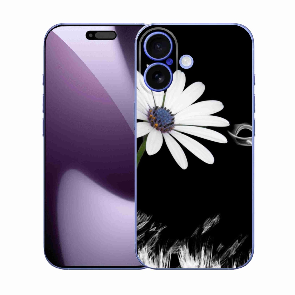 Gelový kryt mmCase na iPhone 17 - bílá květina