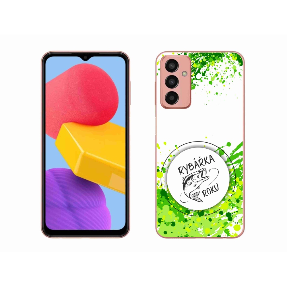 Gelový kryt mmCase na Samsung Galaxy M13 - rybářka roku bílé pozadí