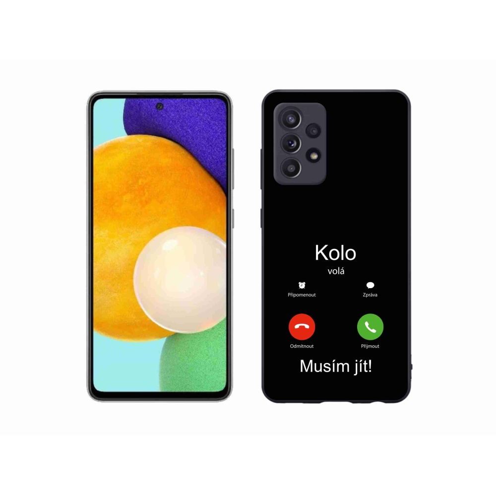 Gelový kryt mmCase na Samsung Galaxy A52s 5G - kolo volá černé pozadí