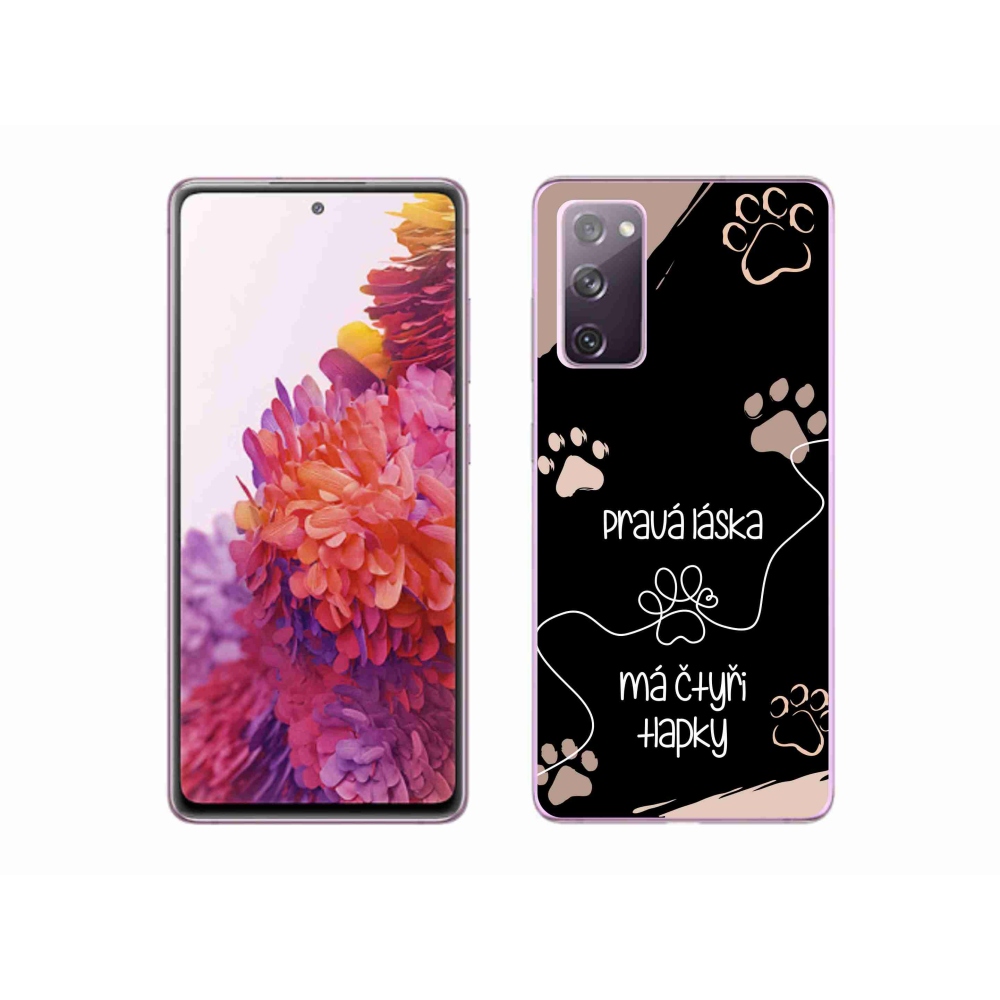 Gelový kryt mmCase na Samsung Galaxy S20 FE - psí motiv 1 černé pozadí