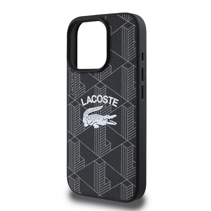 Lacoste Blend Monogram MagSafe Zadní Kryt pro iPhone 16 Pro Black