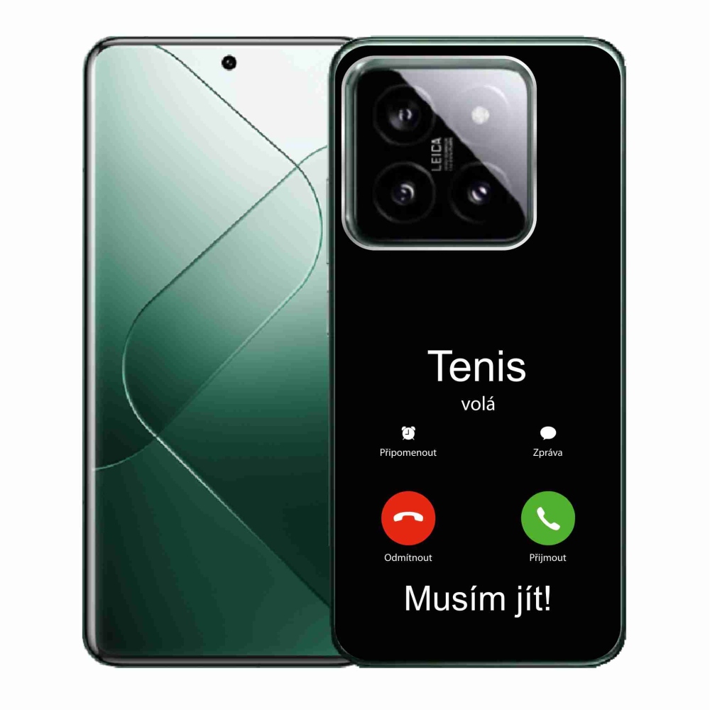 Gelový kryt mmCase na Xiaomi 14 - tenis volá černé pozadí