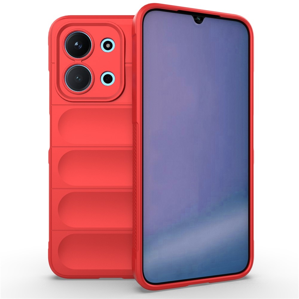 Rugg odolný gelový obal na Xiaomi Redmi 15C 4G (171mm)/Poco C85 4G (171mm) - červený