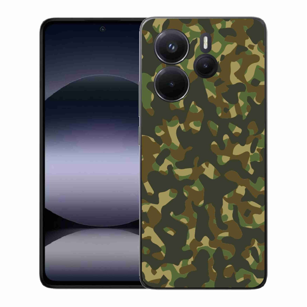 Gelový kryt mmCase na Xiaomi Redmi Note 14 - maskáčový vzor 1