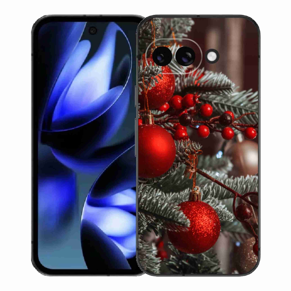 Gelový kryt mmCase na Google Pixel 9a - vánoční ozdoby 2
