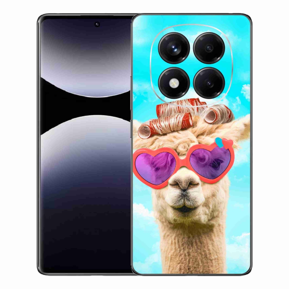 Gelový kryt mmCase na Xiaomi Redmi Note 14 Pro - lama s brýlemi