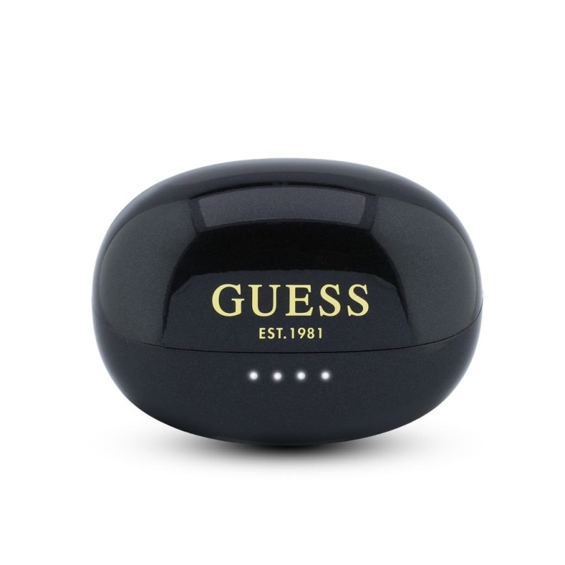 Guess Metallic Finish Classic Logo OWS Bezdrátová Sluchátka Black