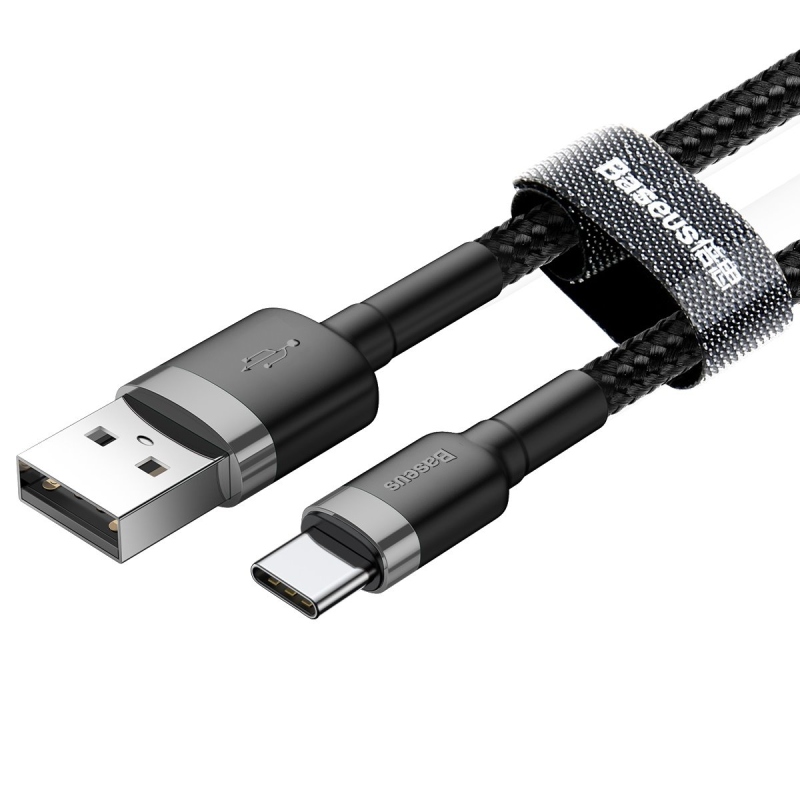 Baseus Cafule Series Datový Kabel USB-A - USB-C 2A 3m Gray/Black