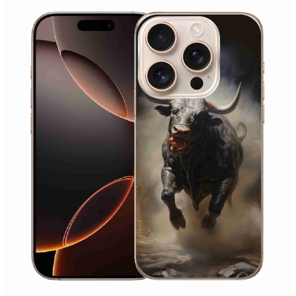 Gelový kryt mmCase na iPhone 16 Pro Max - rozzuřený býk