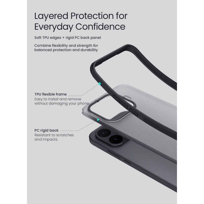 Nillkin Super Frosted PRO Zadní Kryt pro Xiaomi 17T Transparent Black