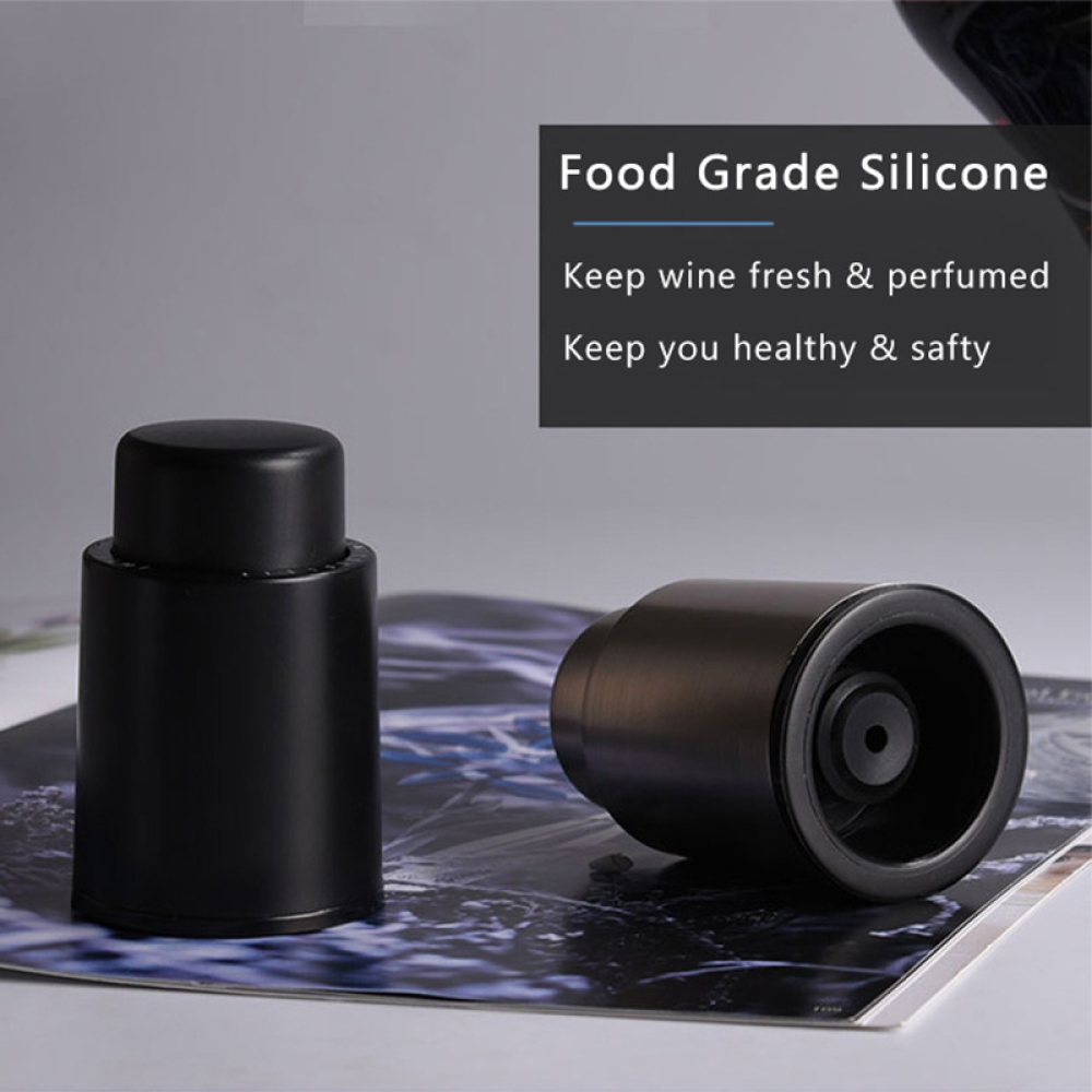 Uzávěr na víno a prosecco s ukazatelem data – černý