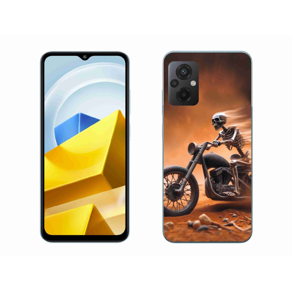 Gelový kryt mmCase na Xiaomi Poco M5 4G - kostra na motorce