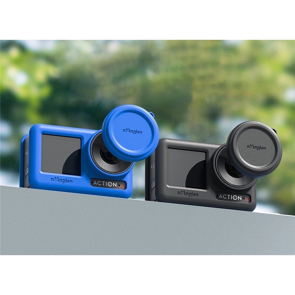 AMAGISN silikonový ochranný obal pro DJI Osmo Action 4 a Action 3 - modrý