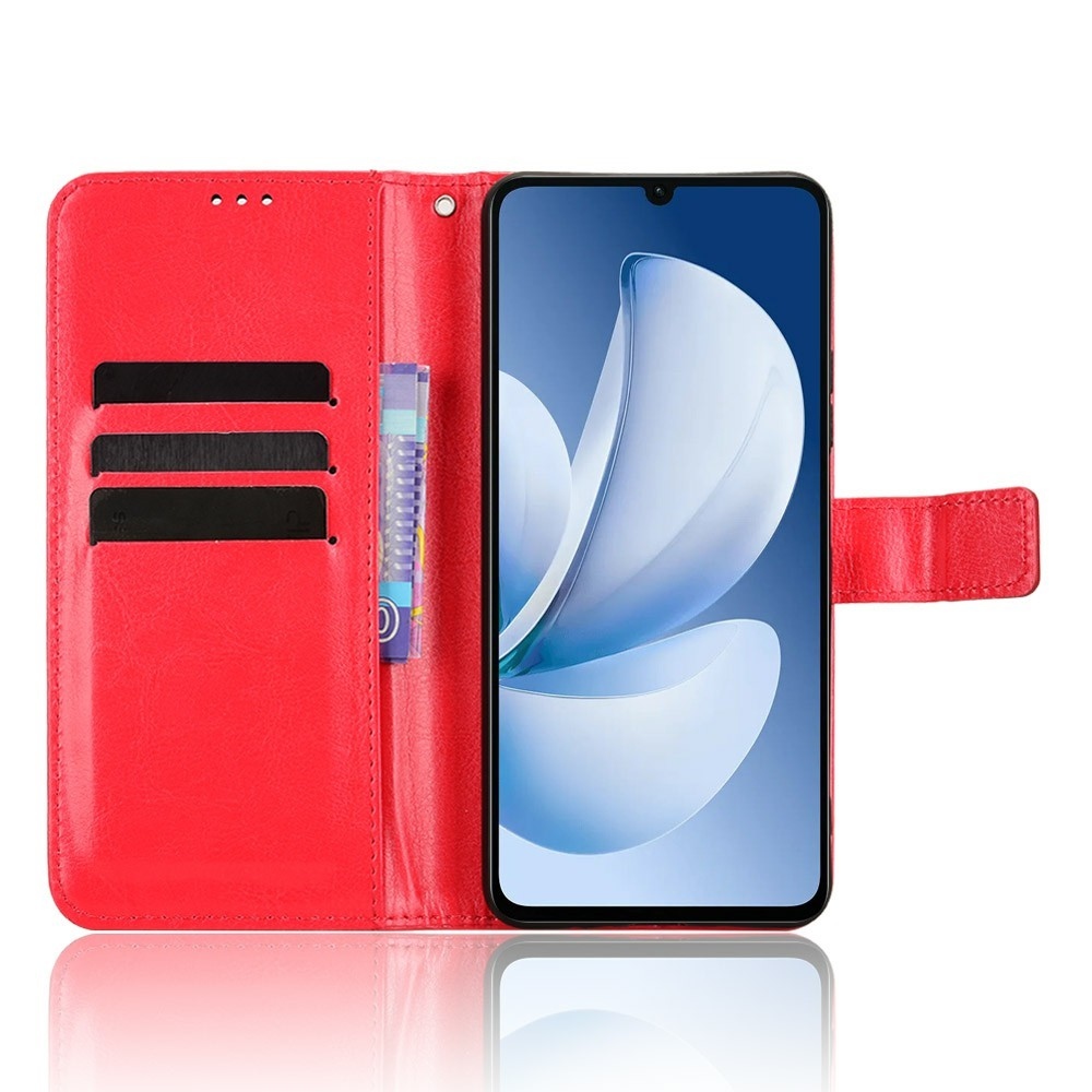 Crazy knížkové pouzdro na Realme Note 70T - červené
