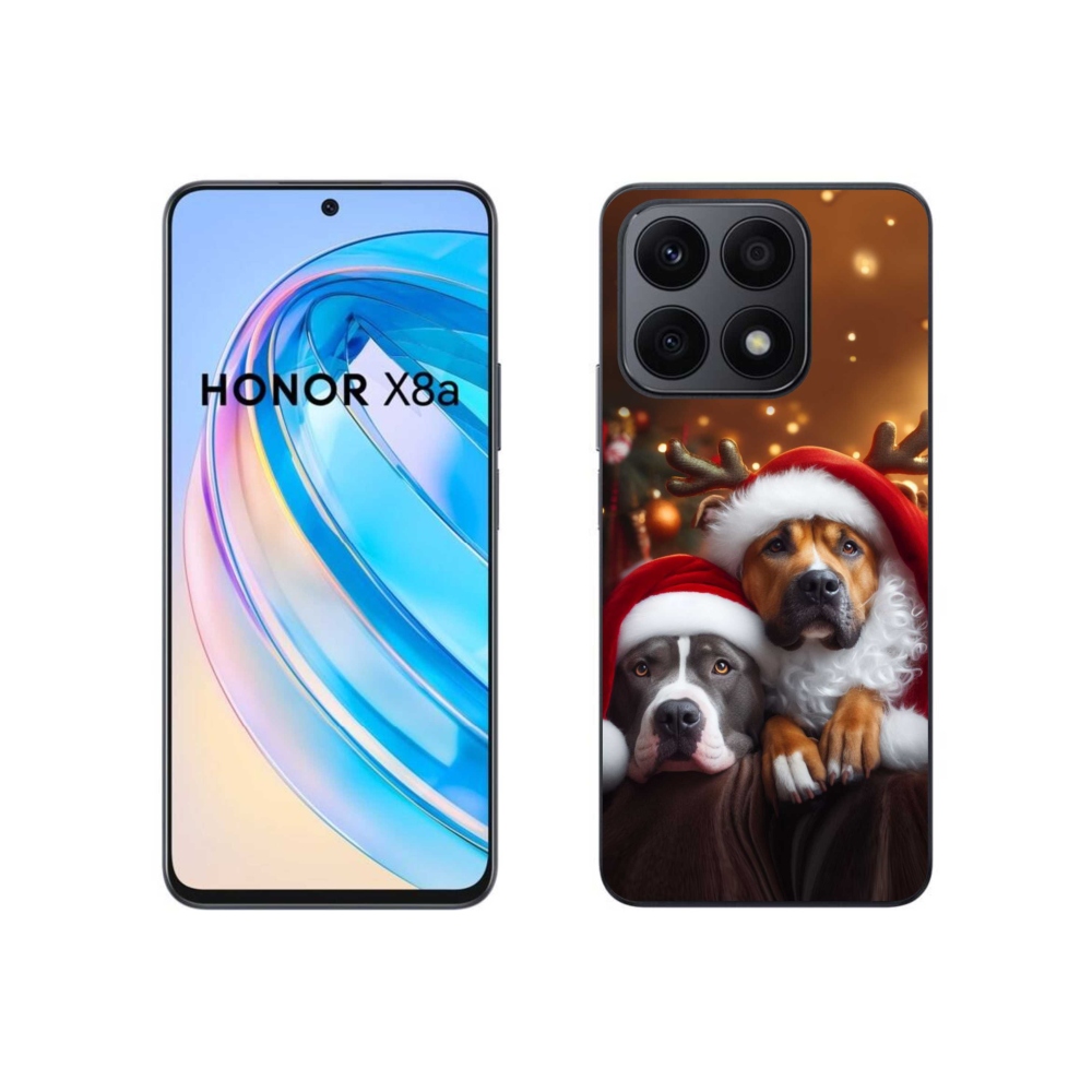 Gelový kryt mmCase na Honor X8a - vánoční psi