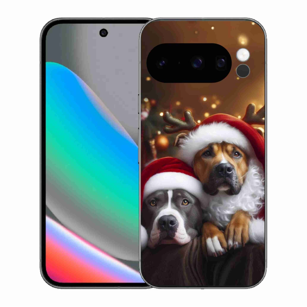 Gelový kryt mmCase na Google Pixel 10 Pro - vánoční psi