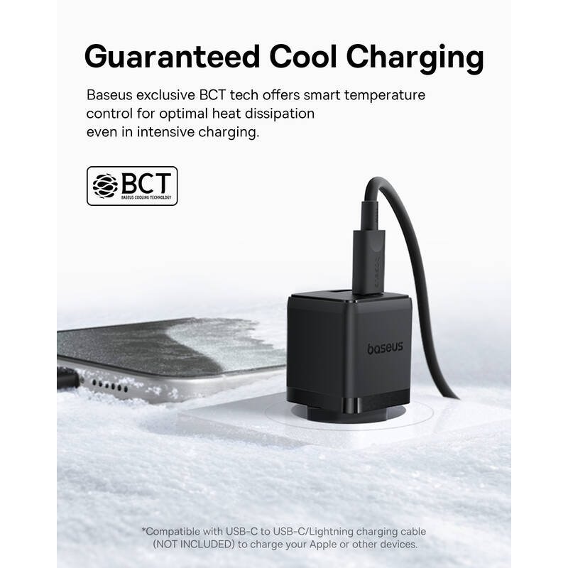 Baseus Palm Fast Nabíječka USB-A + USB-C 20W Black