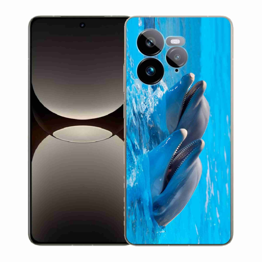 Gelový kryt mmCase na Realme GT 7 Pro 5G - delfíni
