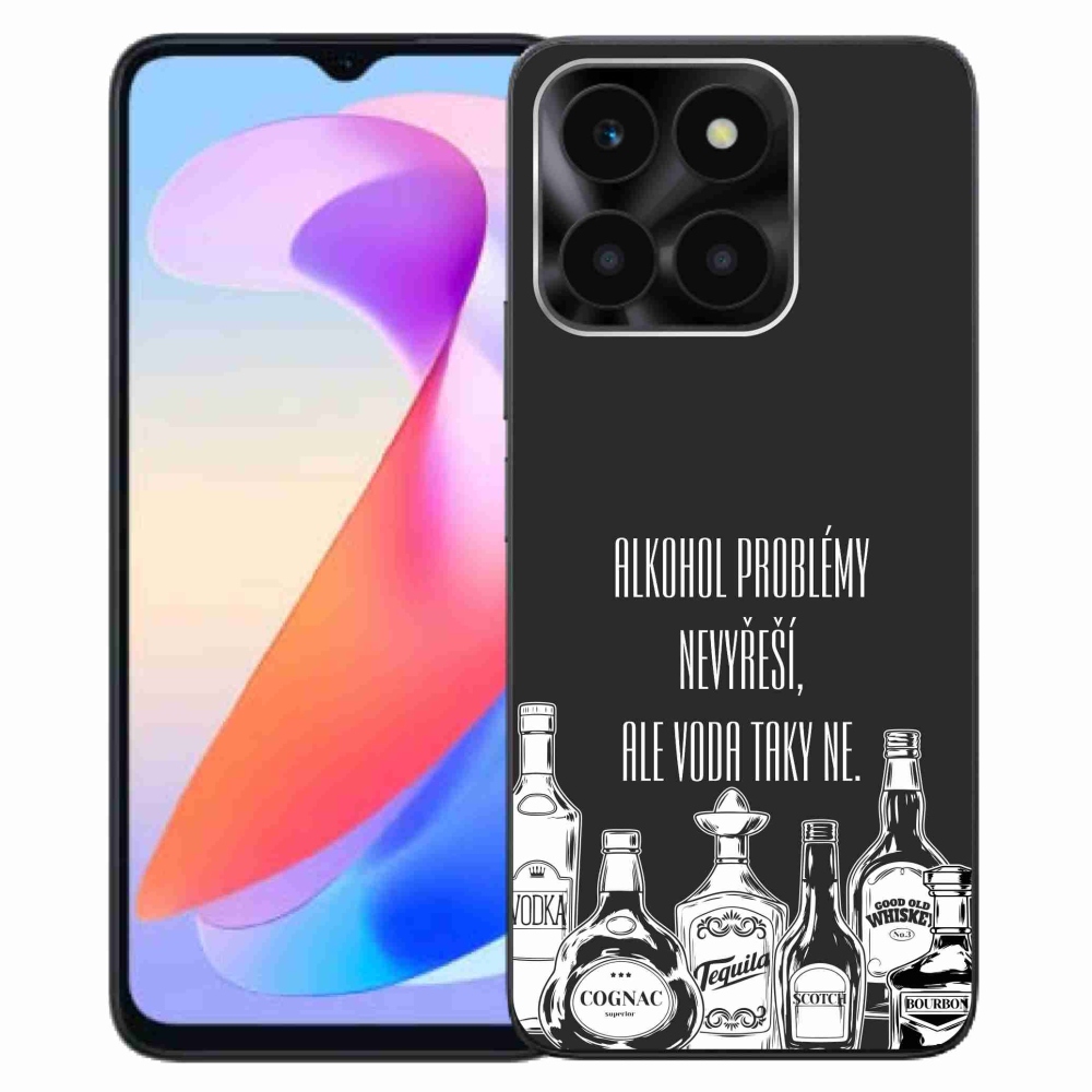 Gelový kryt mmCase na Honor X6a - vtipný text černé pozadí