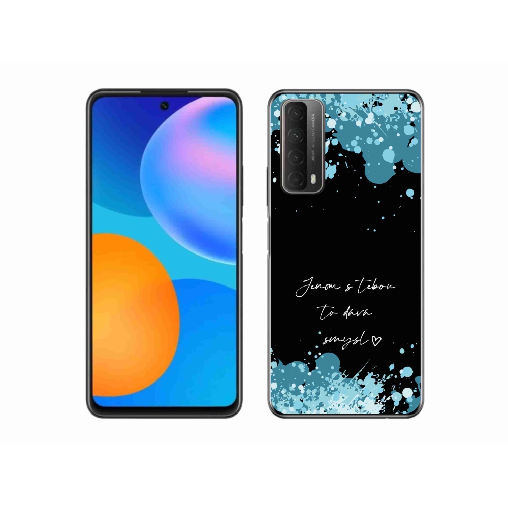 Gelový kryt mmCase na Huawei P Smart (2021) - zamilovaný text černé pozadí