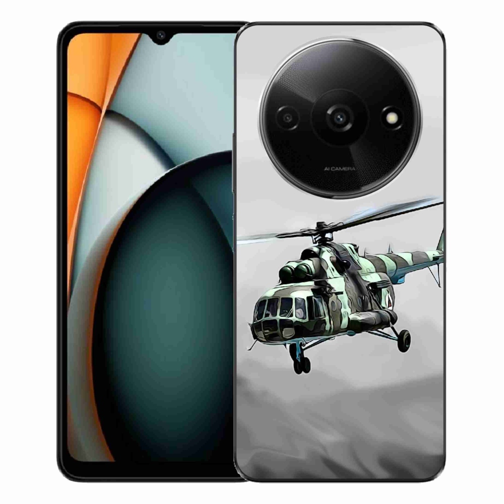 Gelový kryt mmCase na Xiaomi Redmi A3 - vojenský vrtulník