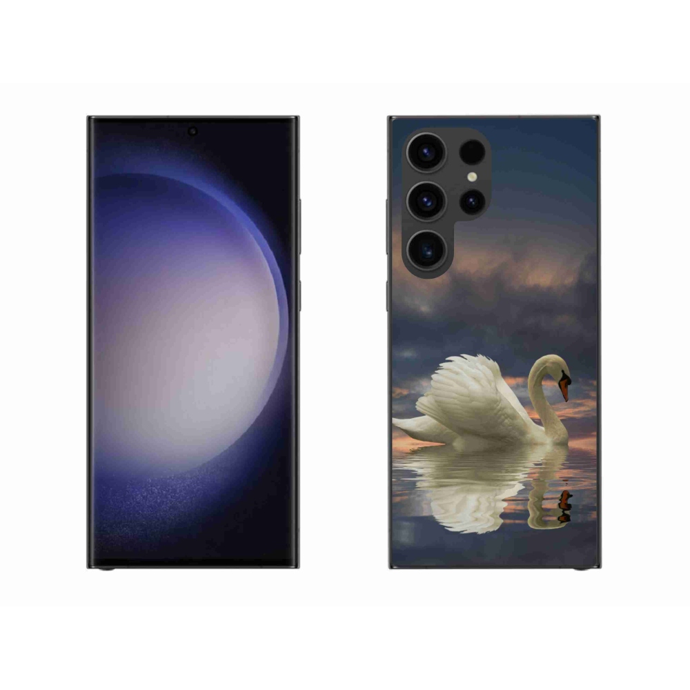 Gelový kryt mmCase na Samsung Galaxy S23 Ultra 5G - labuť