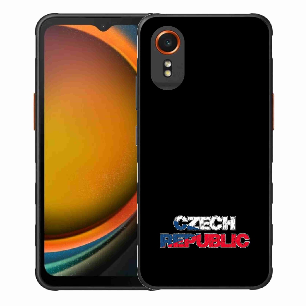 Gelový kryt mmCase na Samsung Galaxy Xcover 7 - Czech Republic černé pozadí