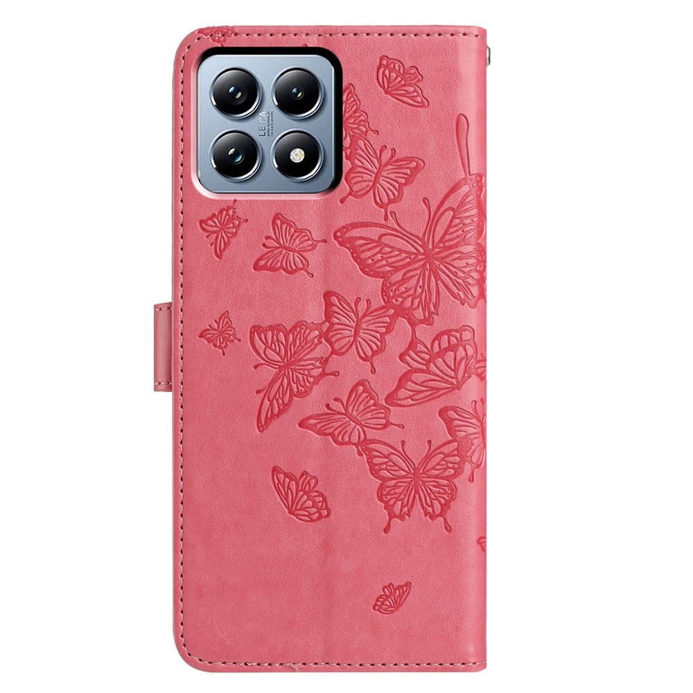 Floral Butterfly knížkové pouzdro na Xiaomi 15T - rose