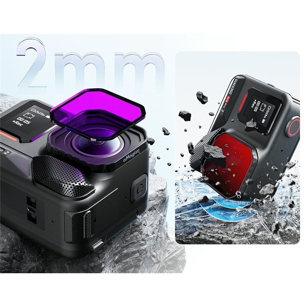 AMAGISN fialový potápěčský filtr pro Insta360 Ace Pro 2